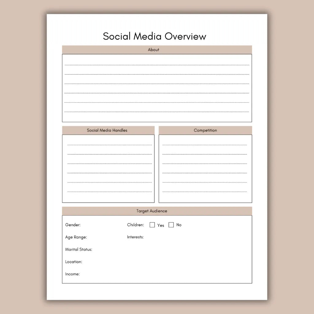 Editable Social Media Calendar Canva