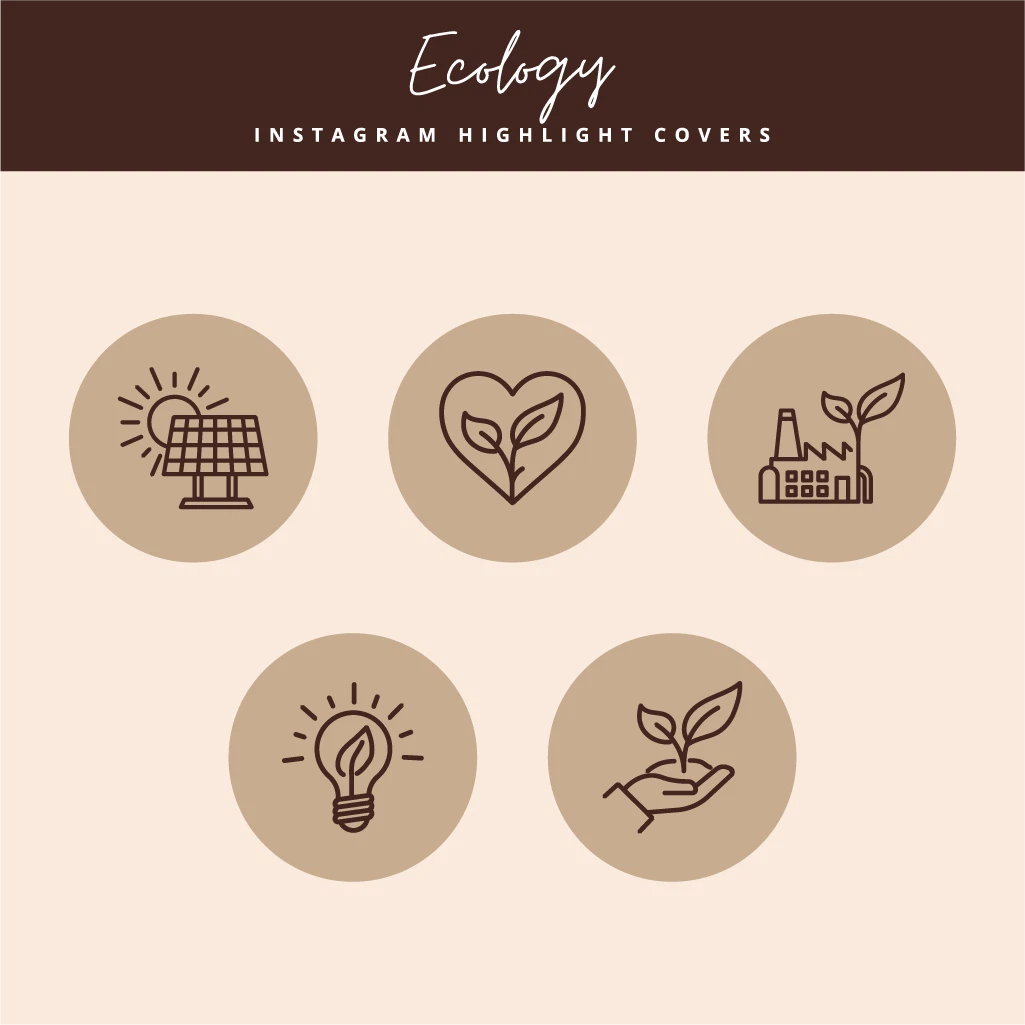 Environmental Awareness Instagram Icon Set