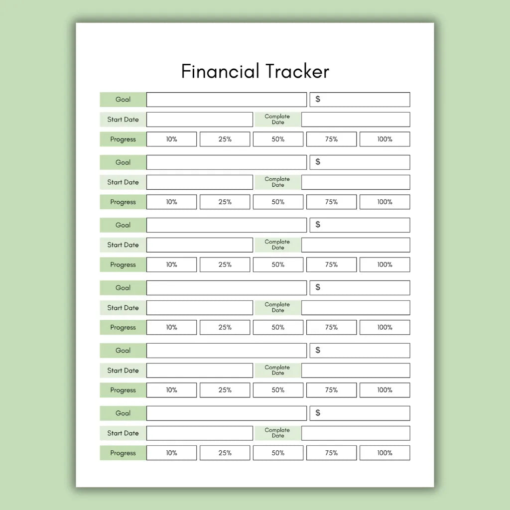 Financial Goal Planner Canva