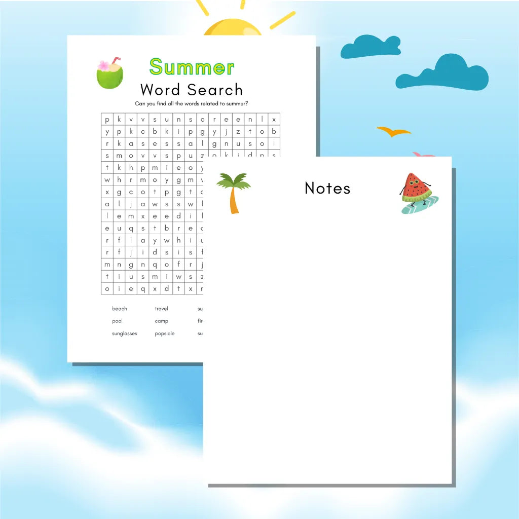Fun Summer Organizer Template