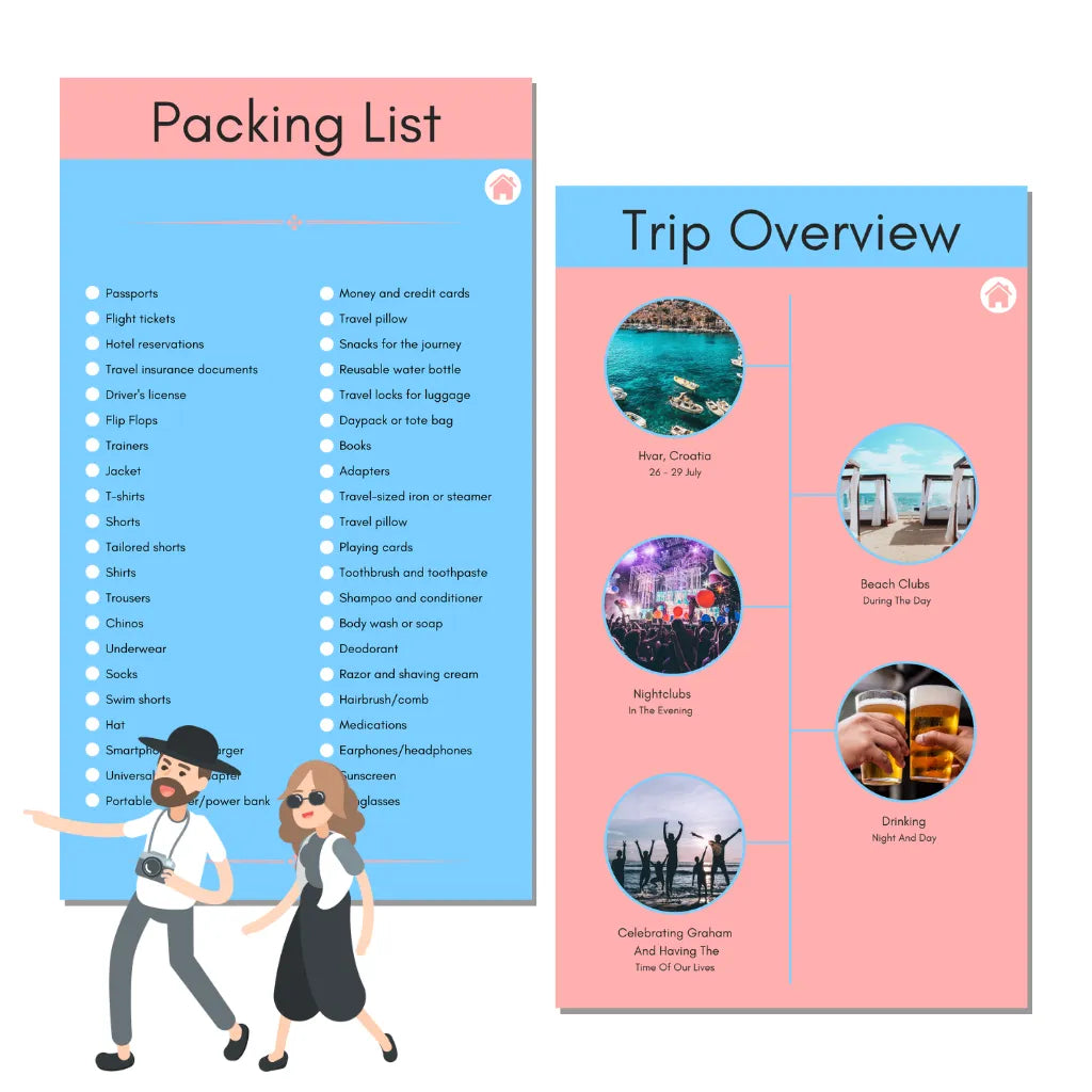 Groom’s Trip Planner Printable