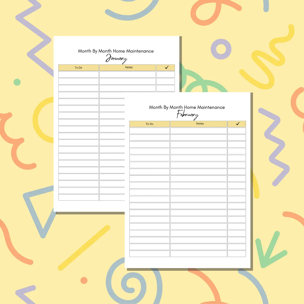 Household Maintenance Planner