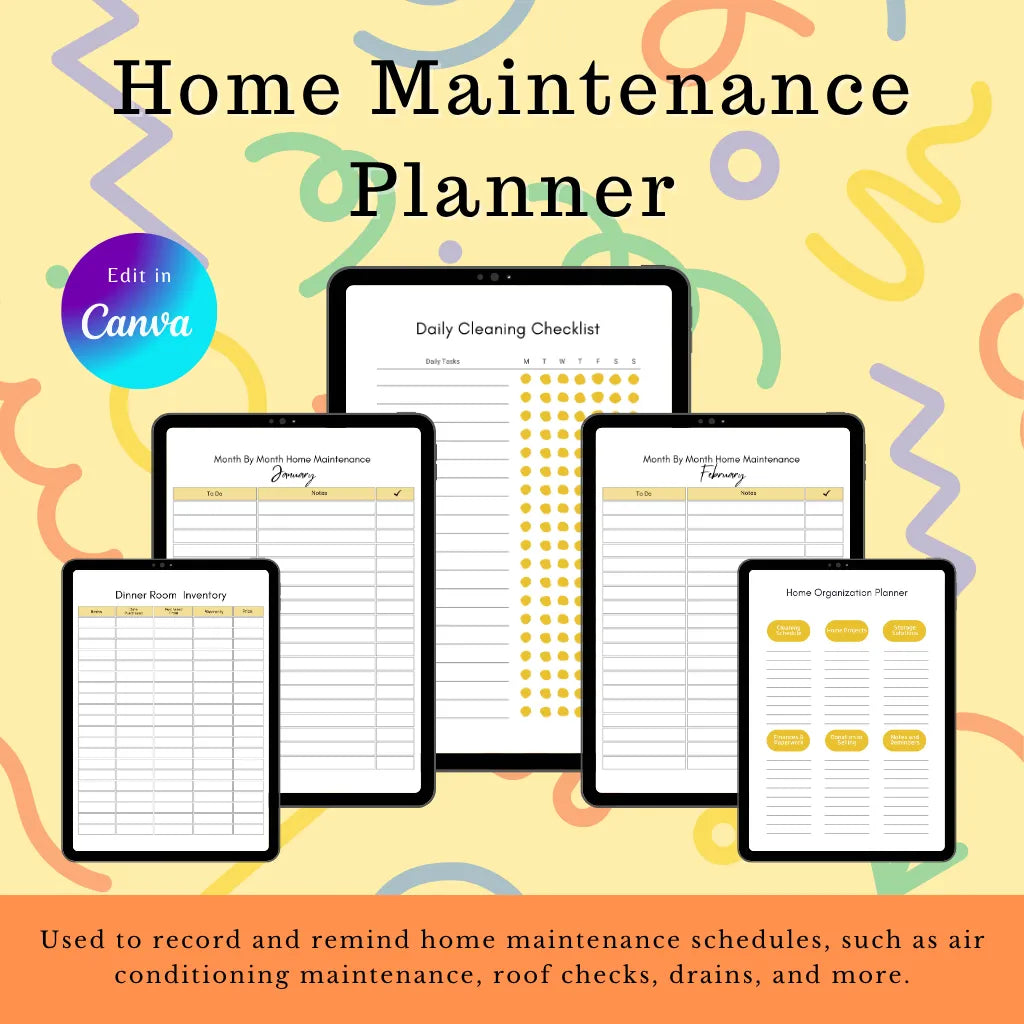 Housekeeping Planner Canva