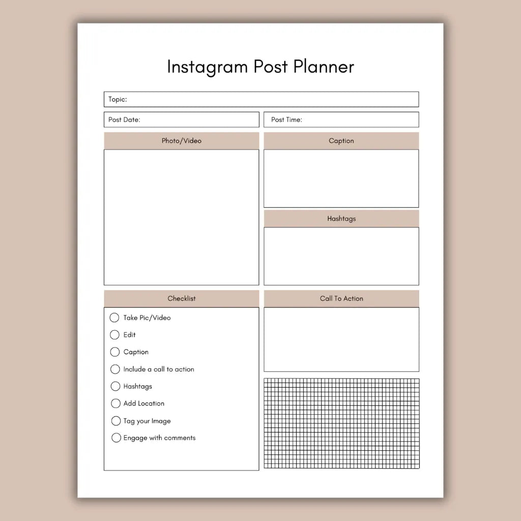 Instagram Post Planner Canva