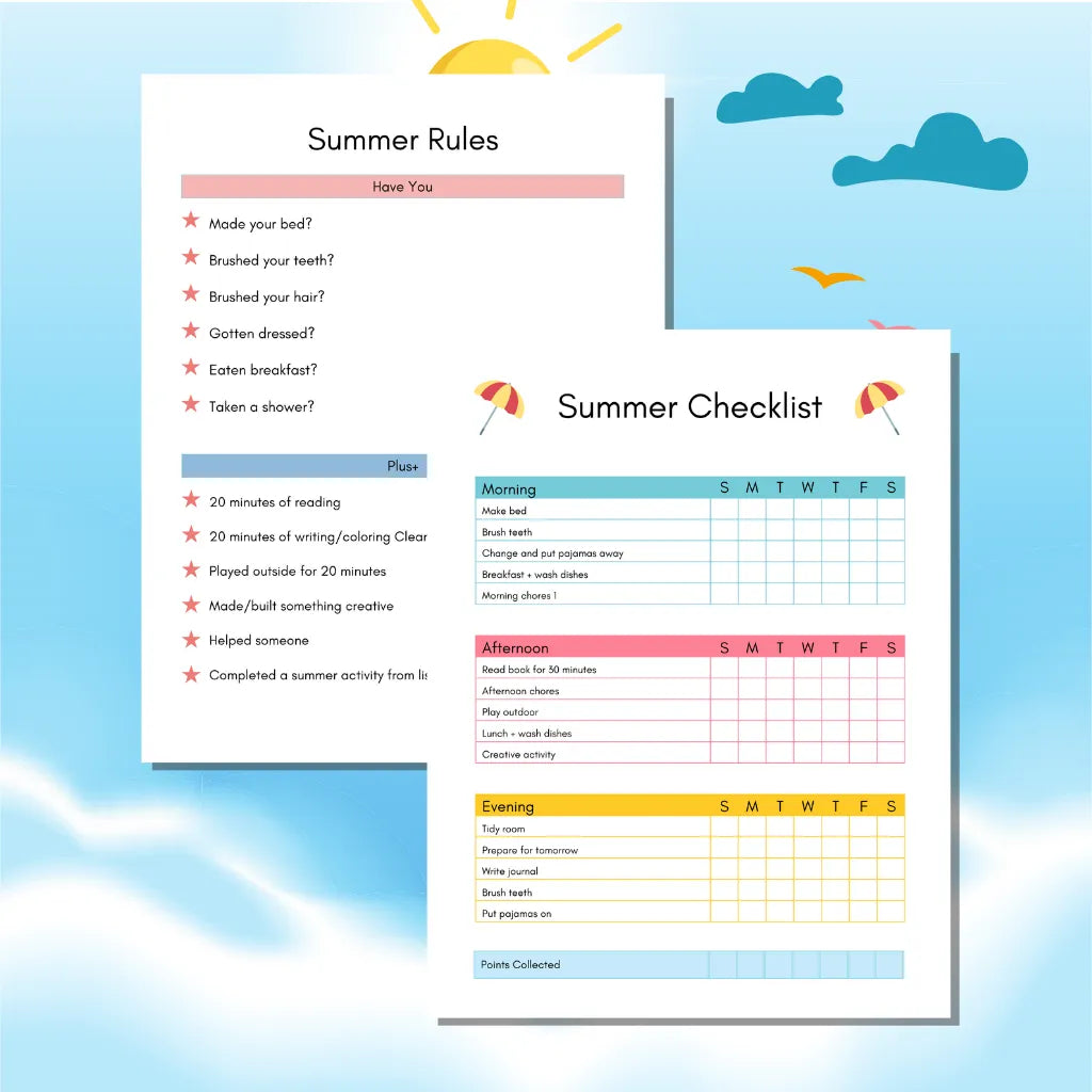 Kids Summer Planner Canva