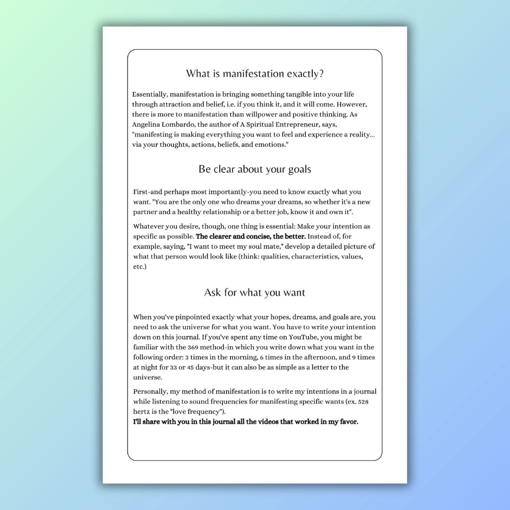 Law of Attraction Printable