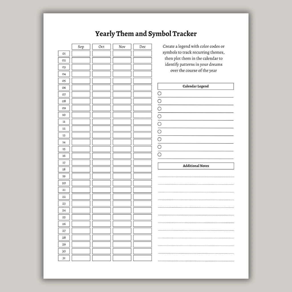 Lucid Dream Journal Template