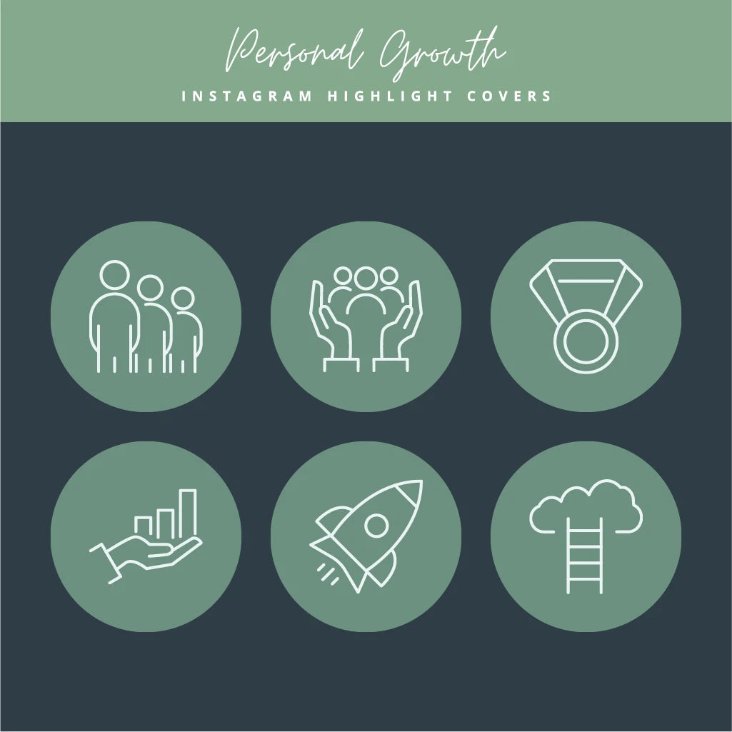 Mindfulness & Goal-Setting Story Highlight Icons
