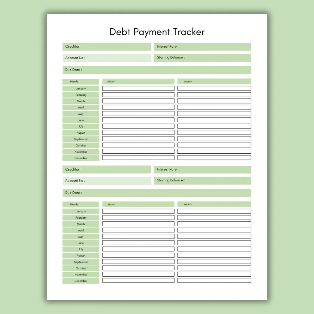Minimalist Money Tracker Canva
