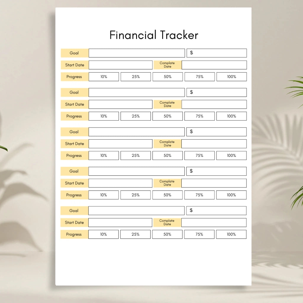 Money Tracker Printable