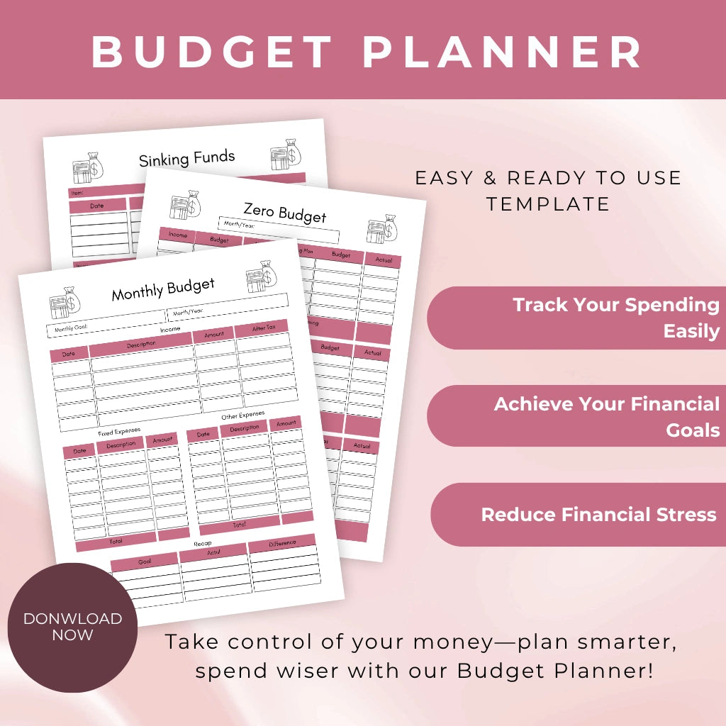 Monthly Budget Template Canva