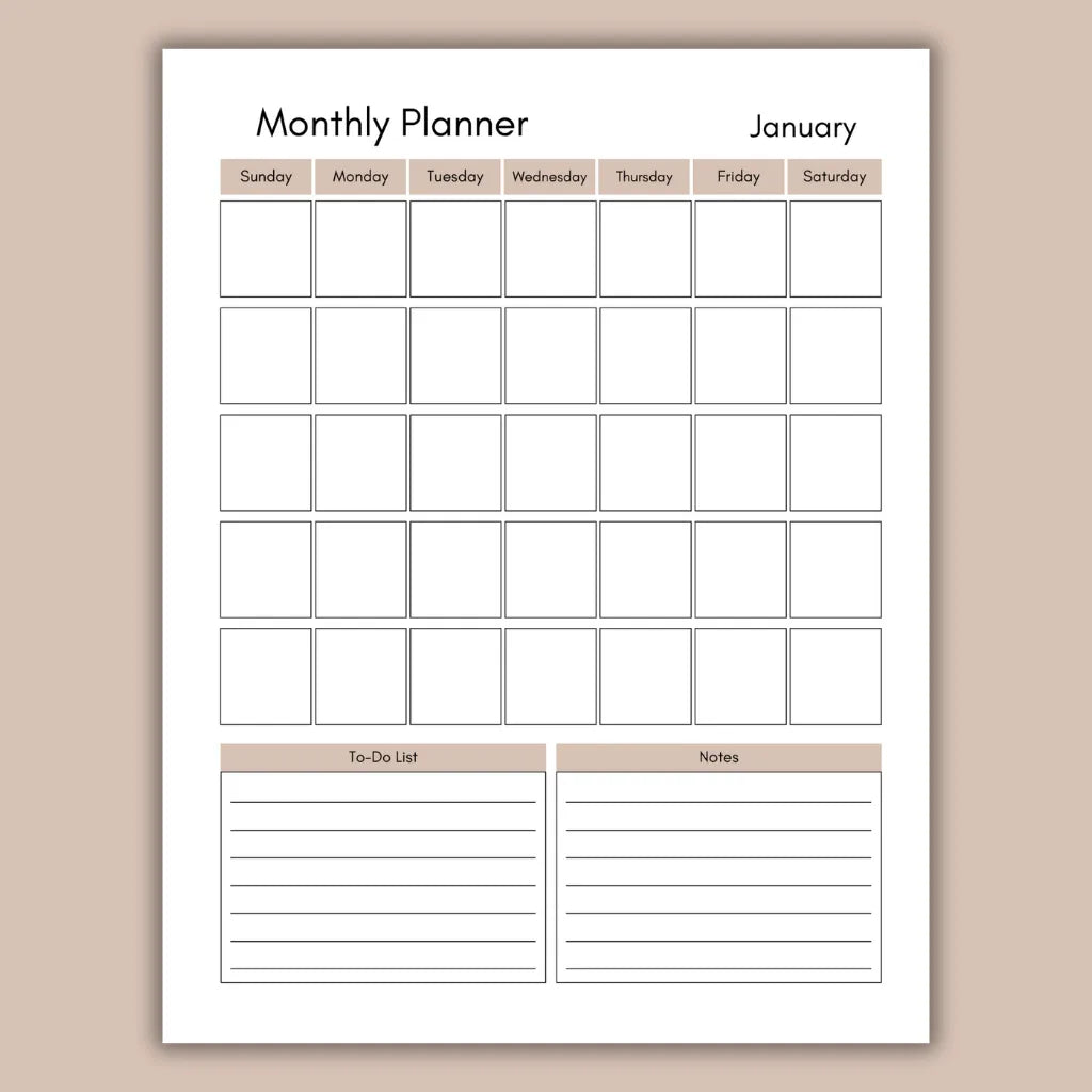 Monthly Content Strategy Planner