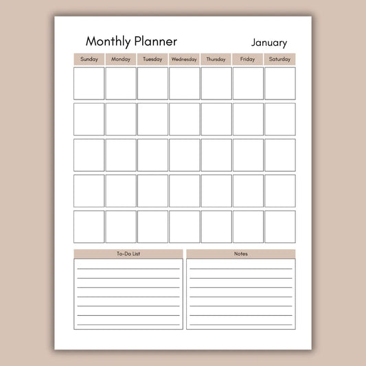 Monthly Content Strategy Planner