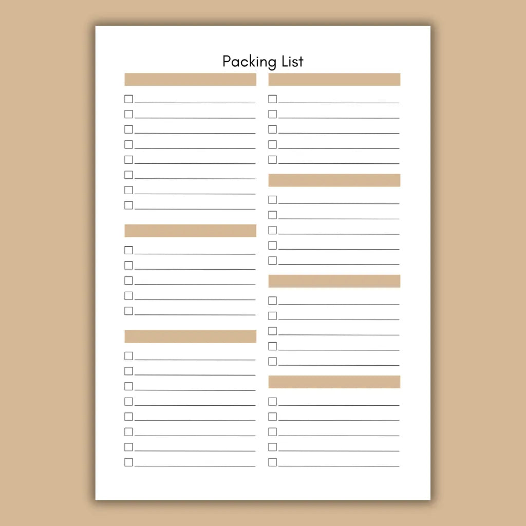 Packing List Planner