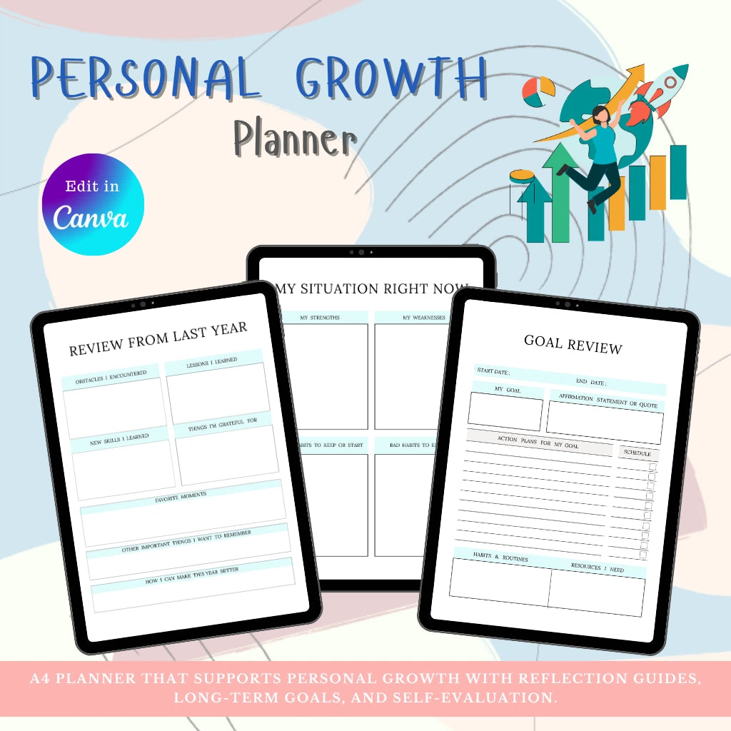Personal Development Planner Canva