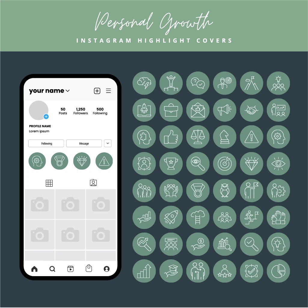 Personal Growth Instagram Highlight Covers