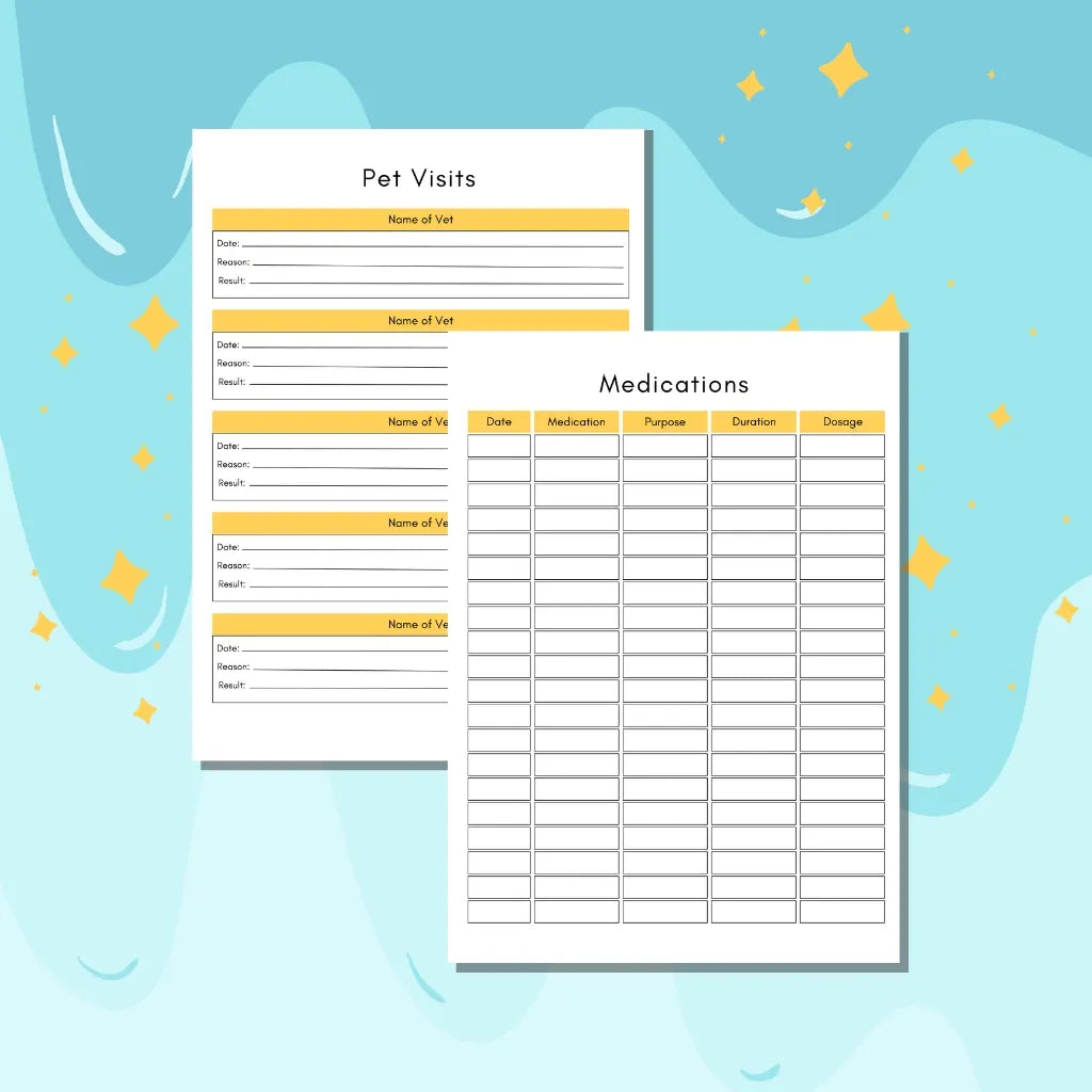 Pet Medication & Vet Visit Log