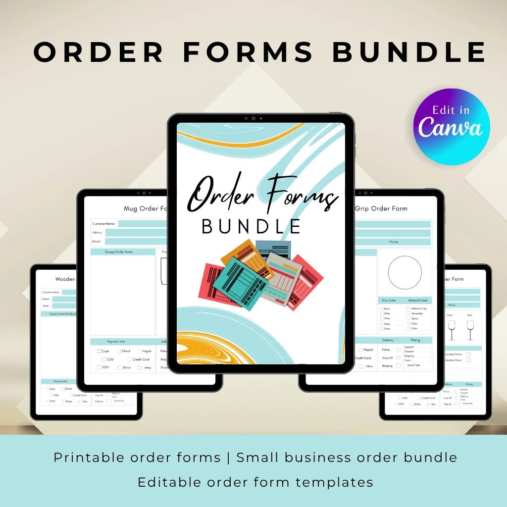 Printable Custom Product Order Forms
