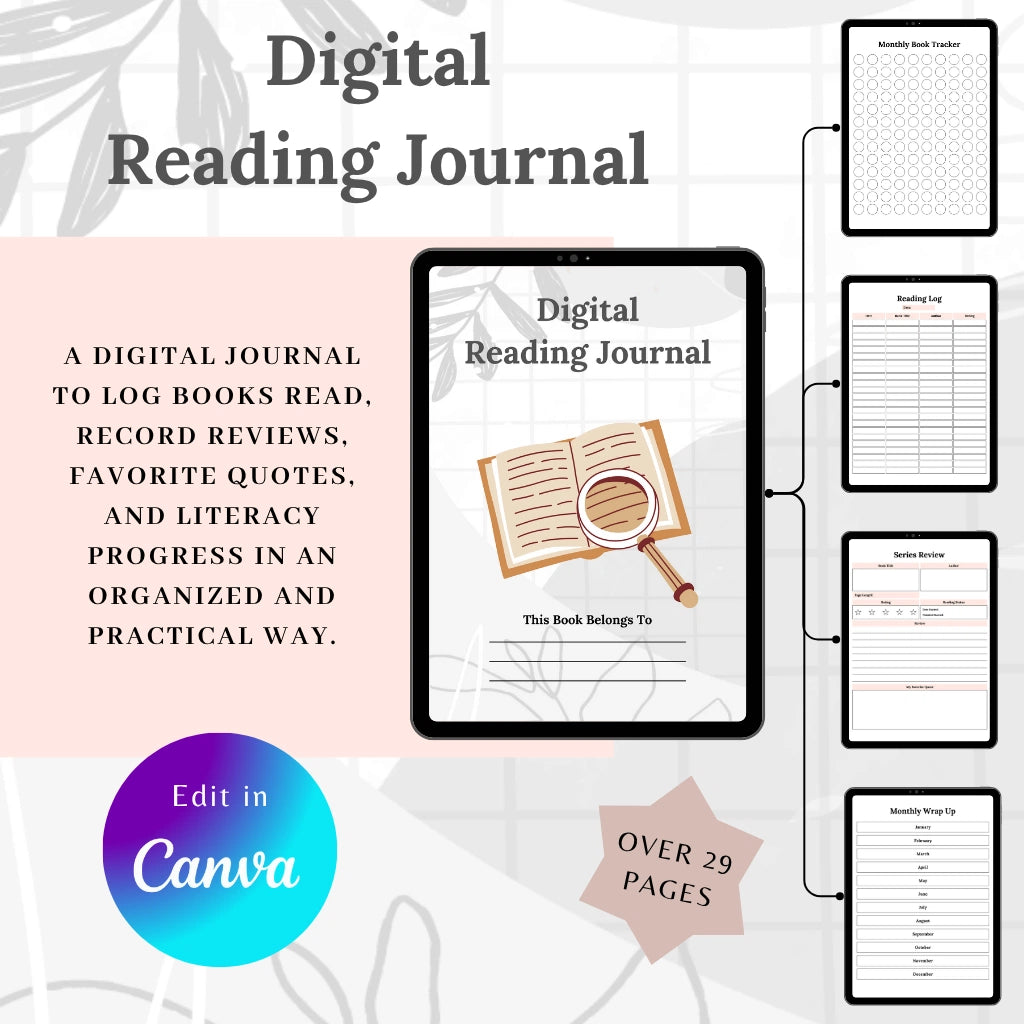 Printable & Digital Reading Challenge Journal