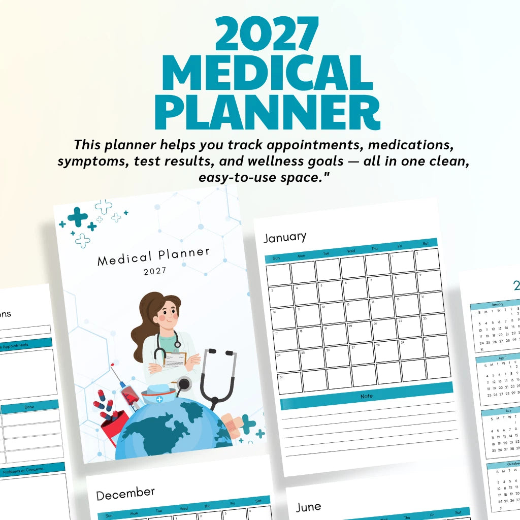 Printable Health Calendar 2027