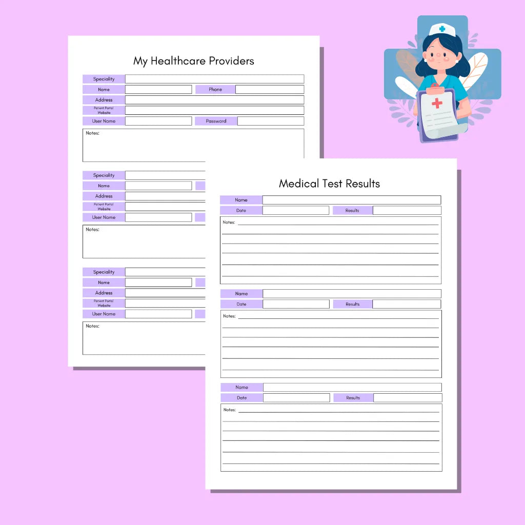 Printable Health Management Binder