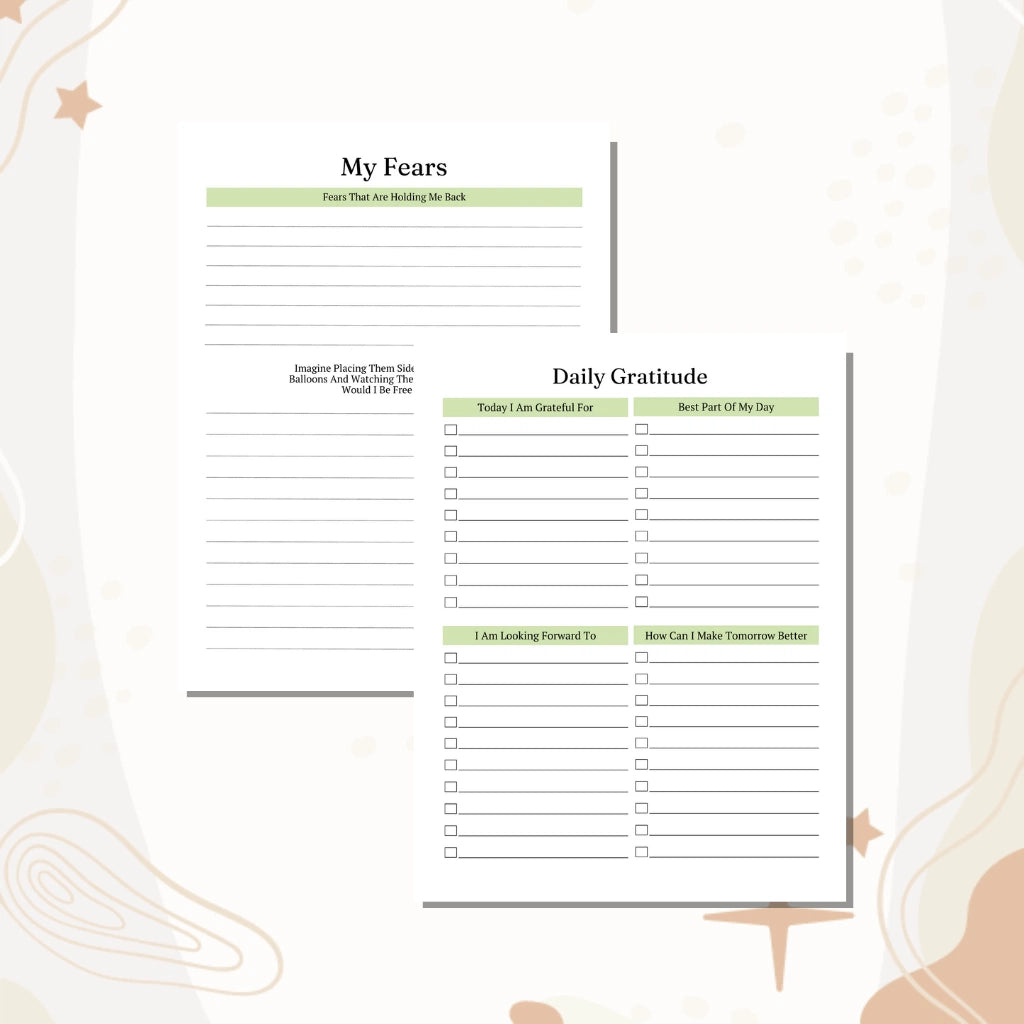 Printable Self Care Planner Canva