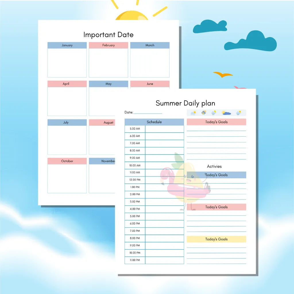 Printable Summer Planner for Families