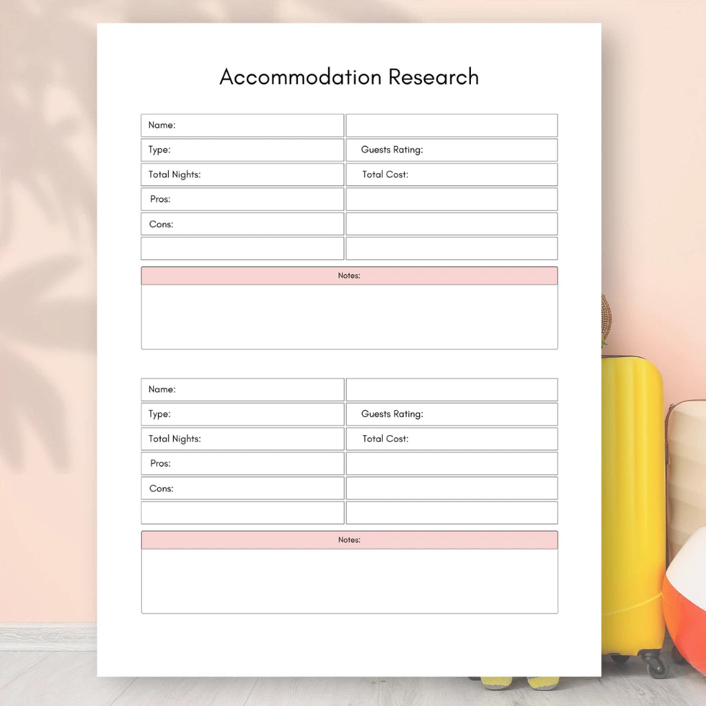 Printable Trip Planner & Journal 2027