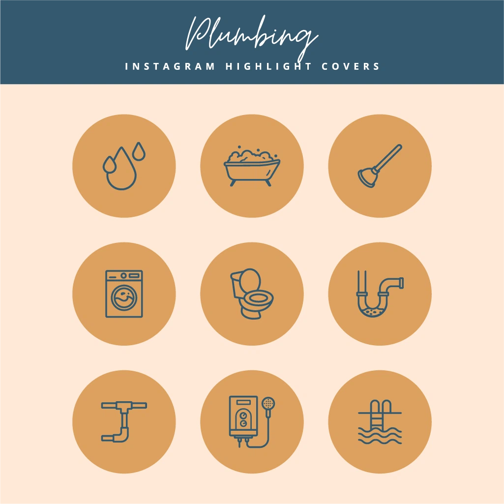 Professional Plumbing Instagram Story Highlight Covers