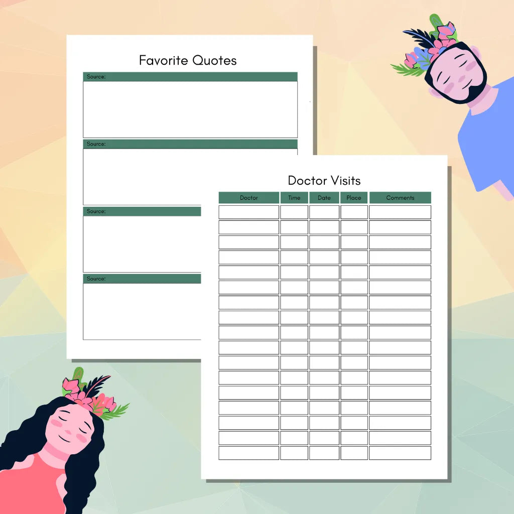 Self Care Digital Planner Canva