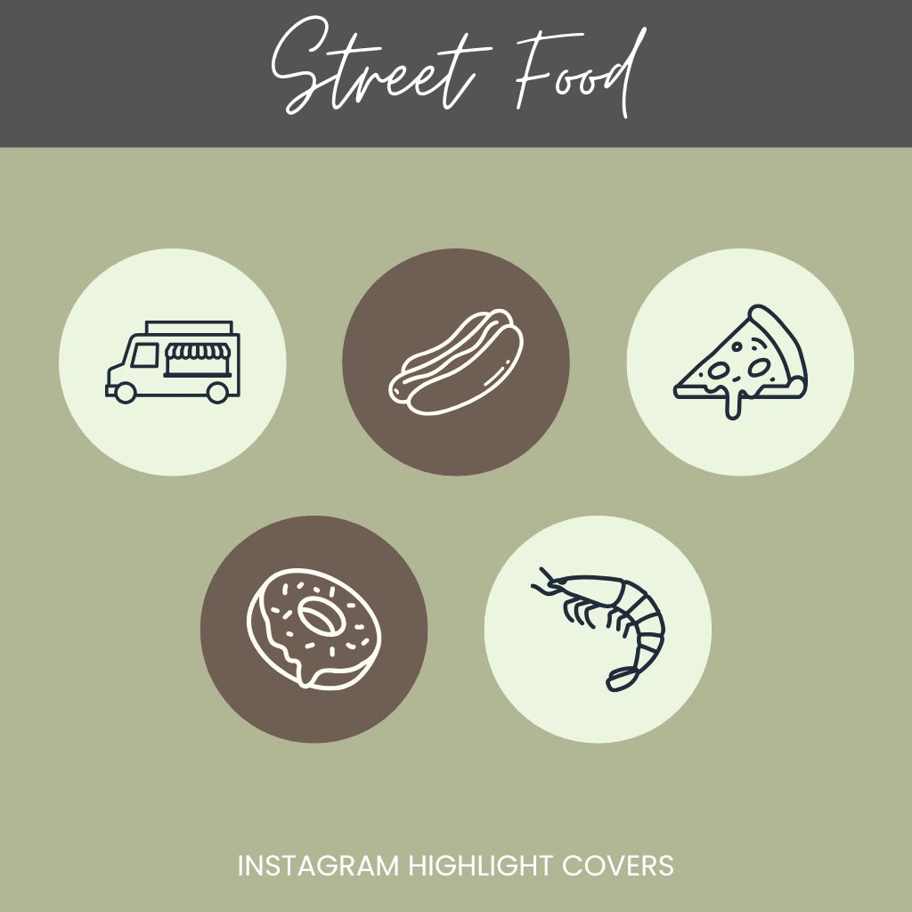Street Food Instagram Highlight Covers