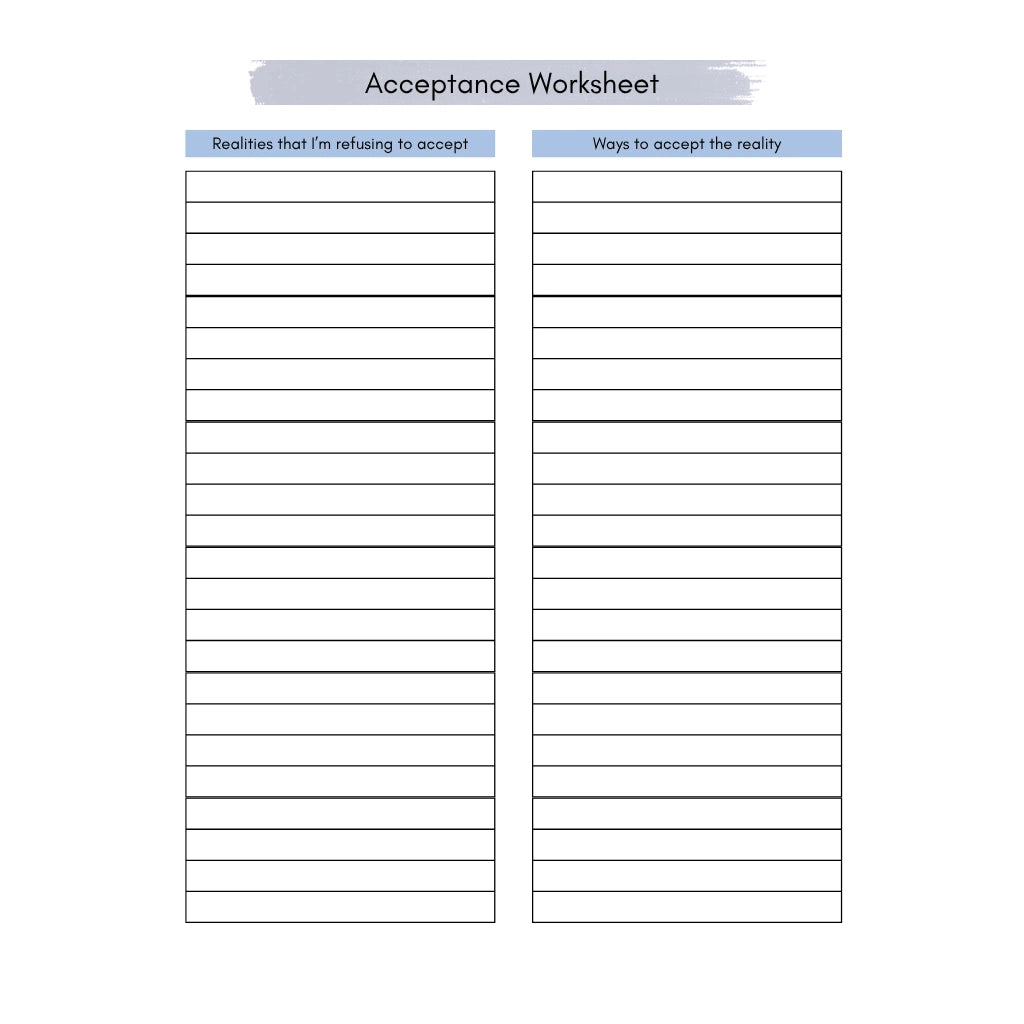 Stress Relief Printable Worksheets
