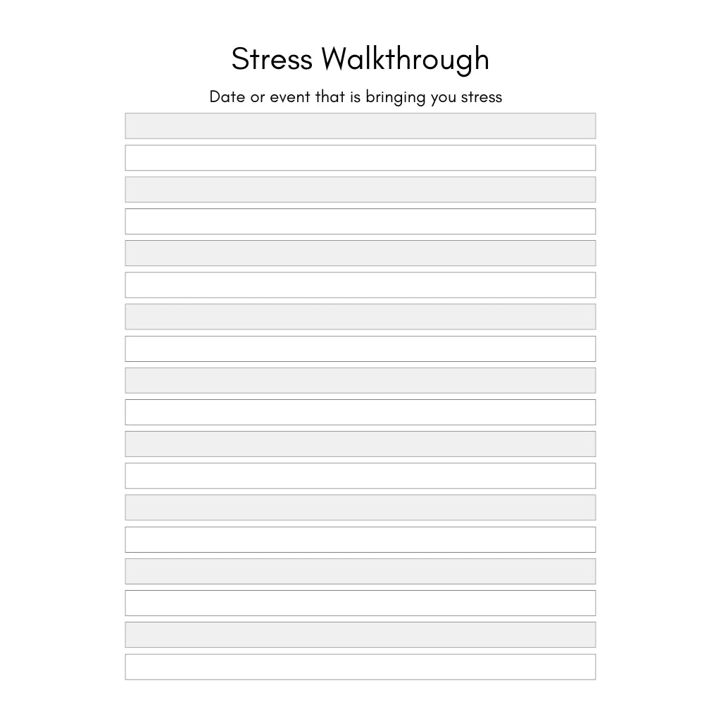 Stress Tracking & Reflection Planner