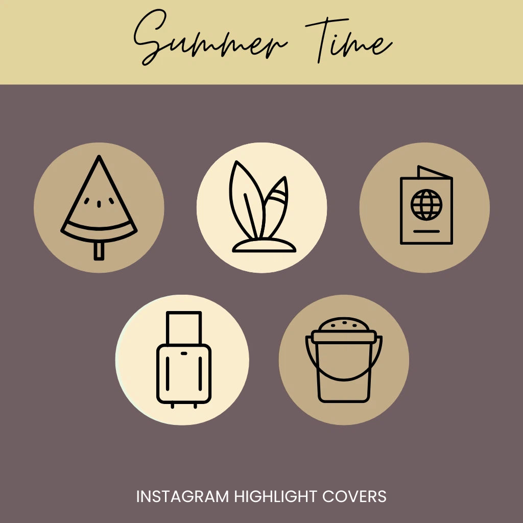 Summer Time Highlight Covers for Instagram