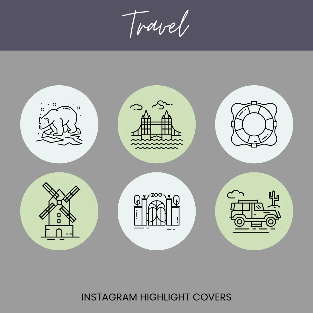 Tourism Story Highlight Icons