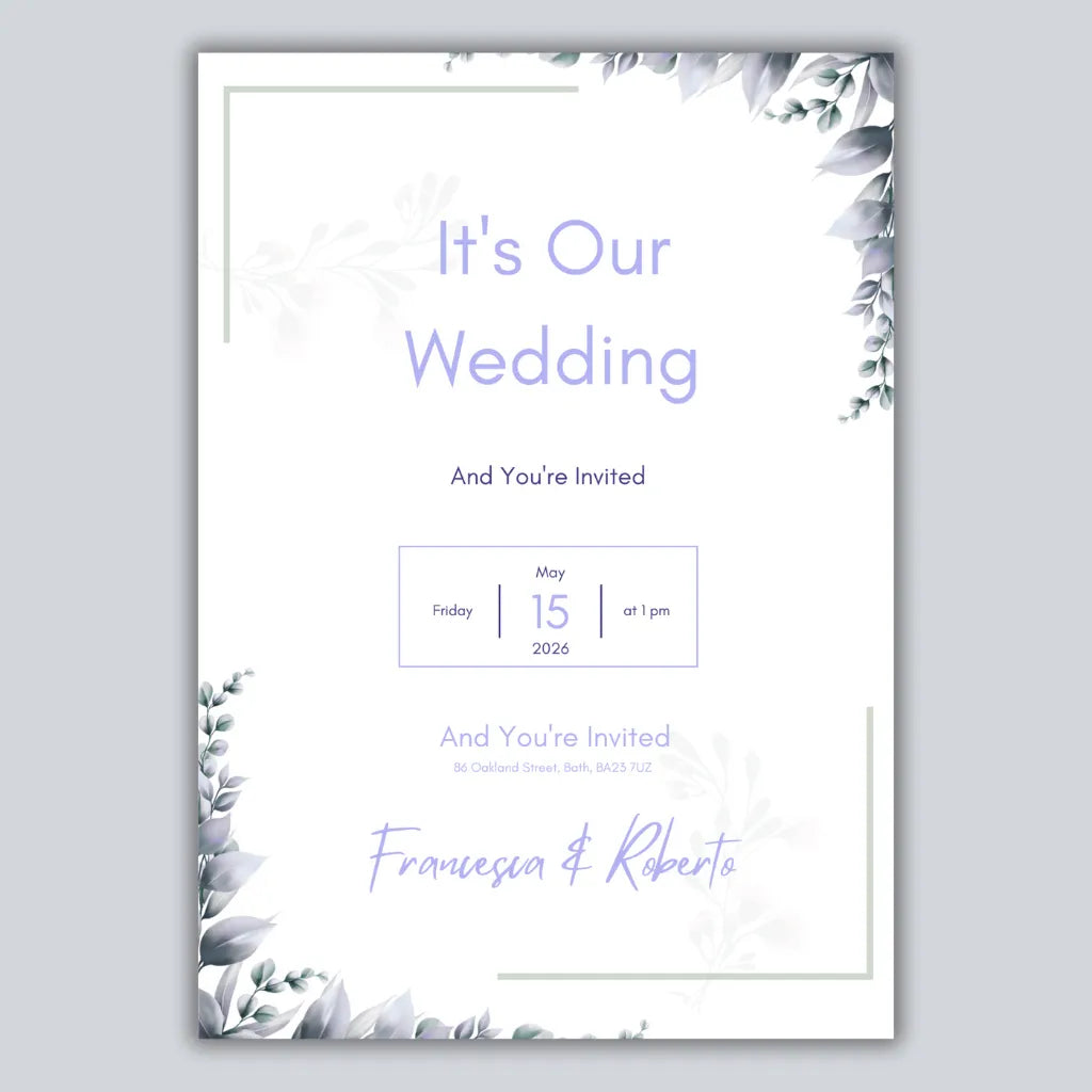Wedding Celebration Invitation Template