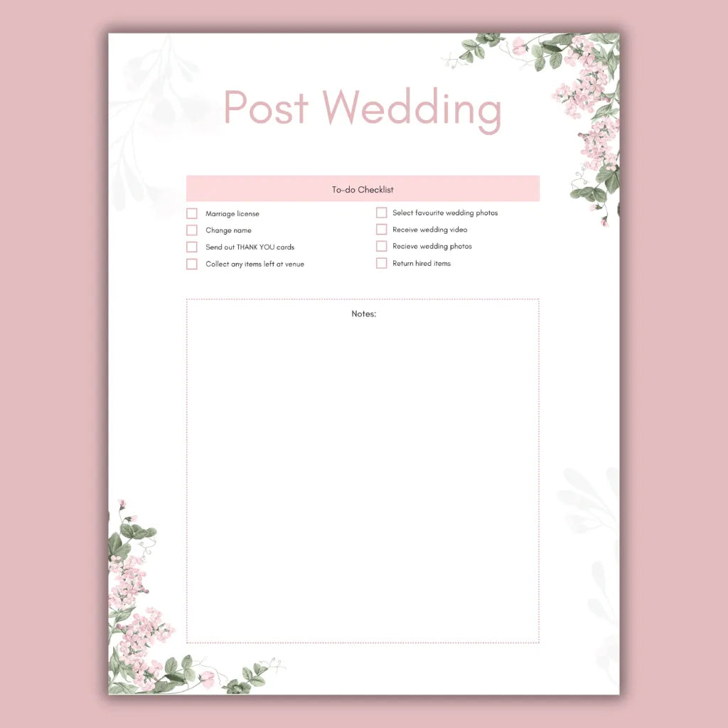 Wedding Planning Binder Printable