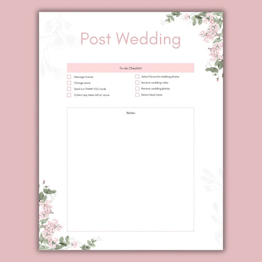 Wedding Planning Binder Printable