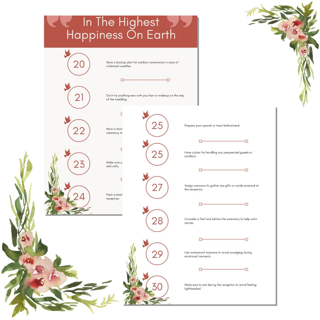 Wedding Preparation Guide