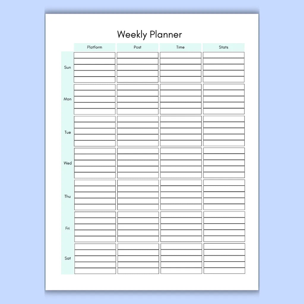 Weekly Digital Planner