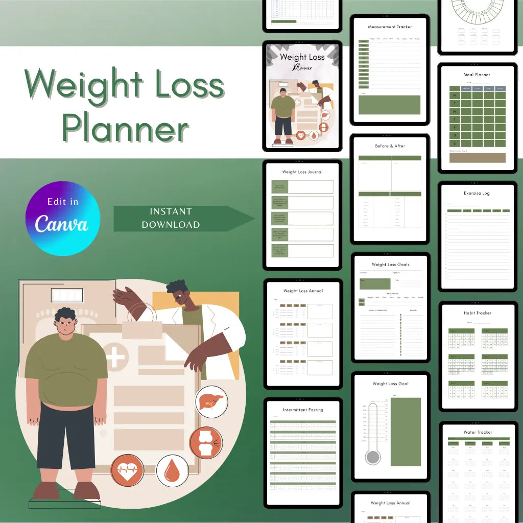 Weight Loss Tracker Canva Template