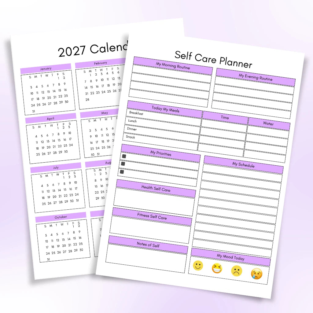 Wellness Routine & Goal Setting Calendar