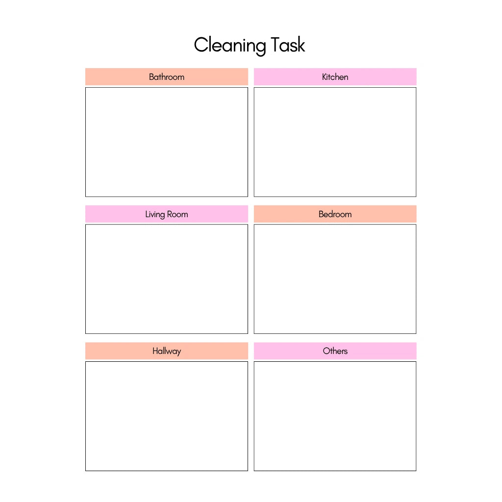 Workout and Cleaning Log Canva