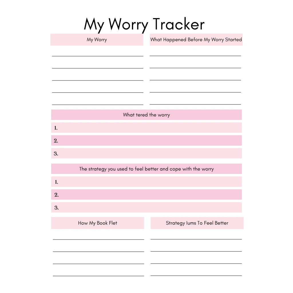 Worry Management Planner Canva Template