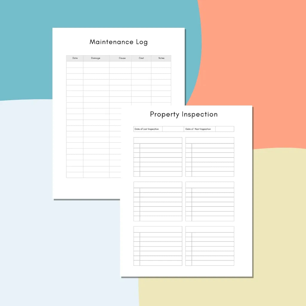 Rental Property Planner Canva Template – Track Tenants, Finances & Maintenance Easily