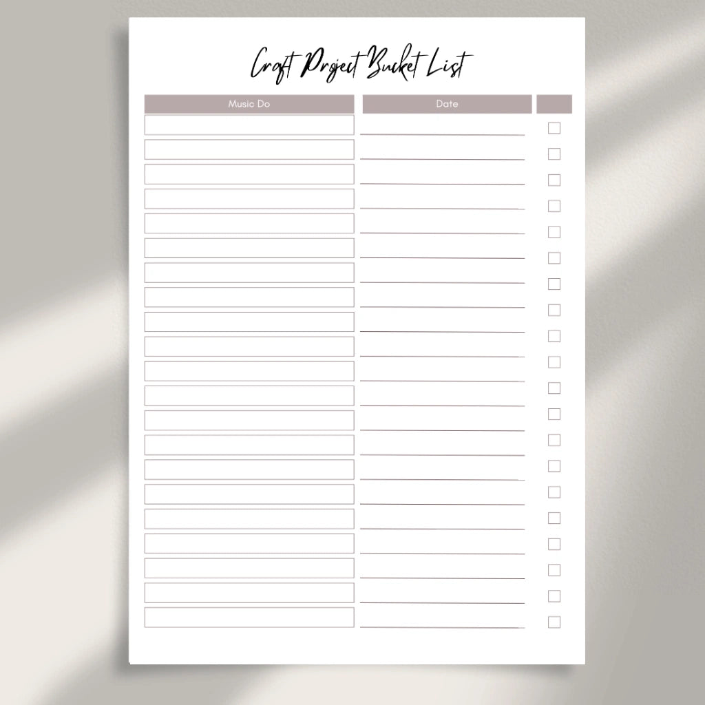 All-in-One Craft Planner for Creative Project & Supply Management (Canva)