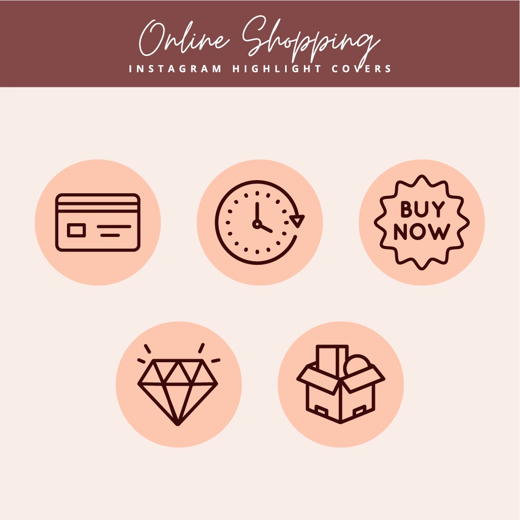 Editable Instagram Highlight Covers for Online Shops & E-Commerce Brands