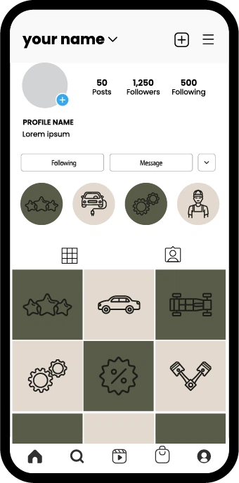 Auto Car Service Instagram Highlight Covers – Editable Canva Icons