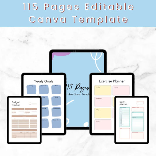 115 Pages Productivity Planner