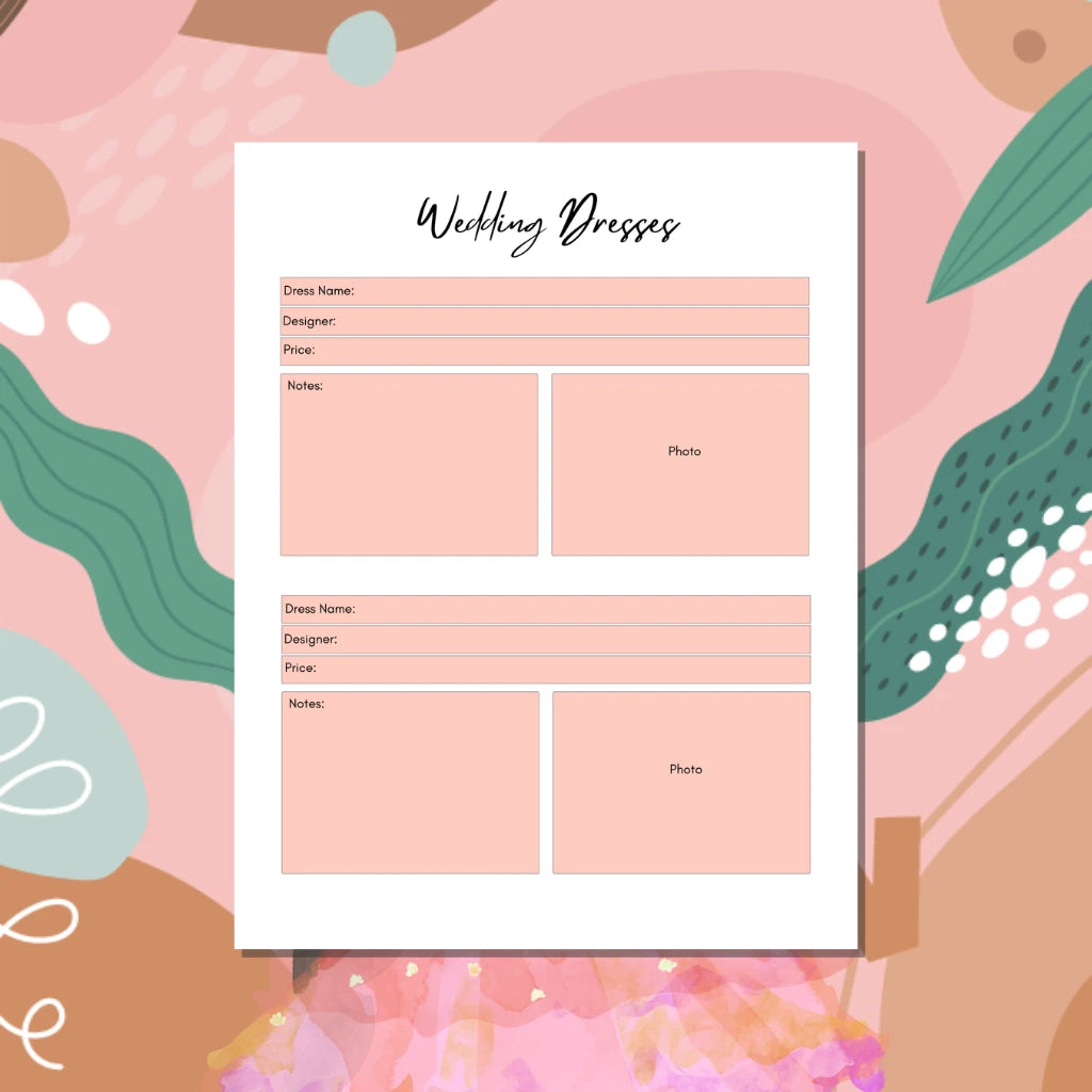 2026 Monthly Wedding Timeline Planner